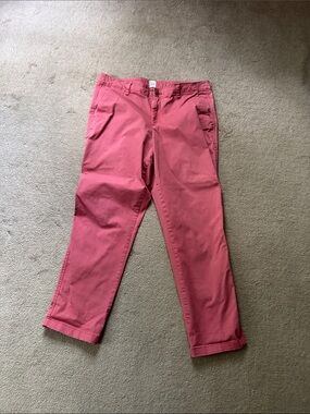 GAP Coral-Red Girlfriend Chino Pants